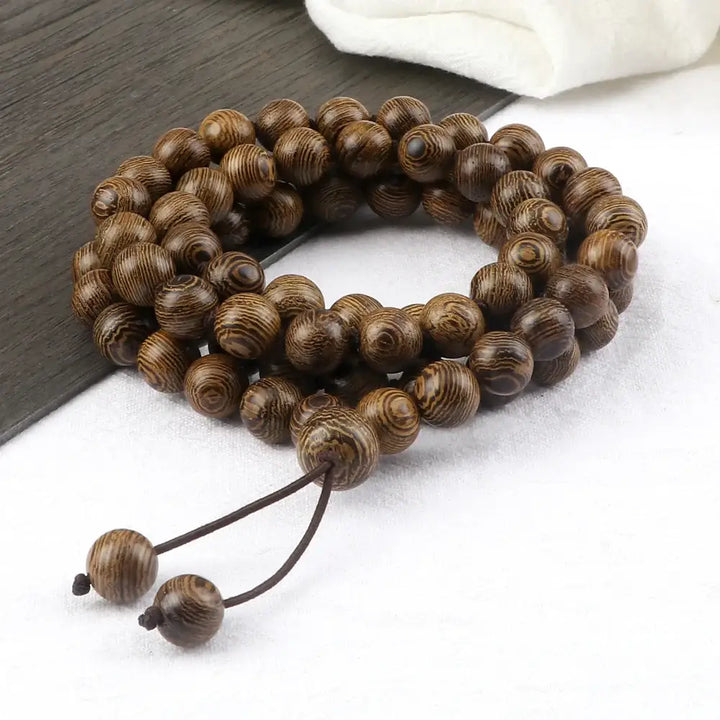 Bracelet en Perles de Bois de Santal 10mm - Bracelet-en-bois.com