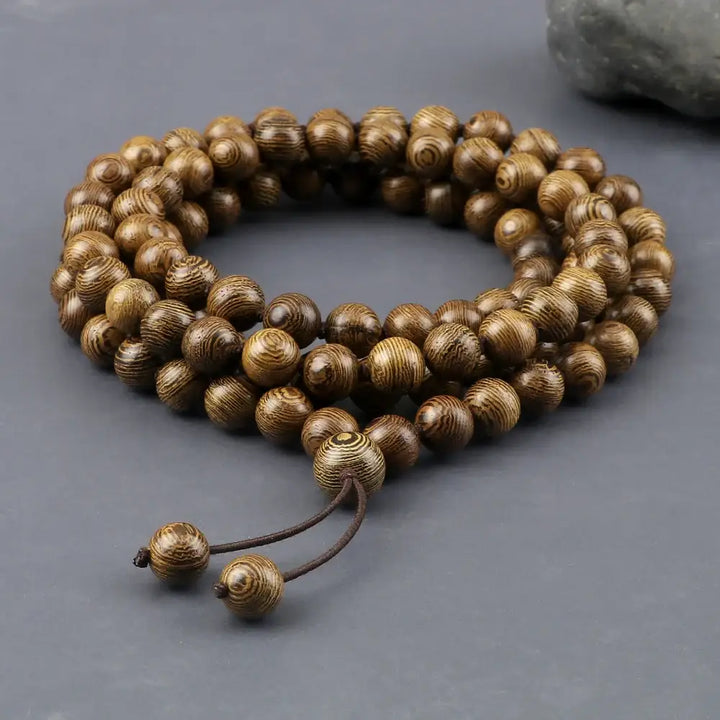 Bracelet en Perles de Bois de Santal 10mm - Bracelet-en-bois.com