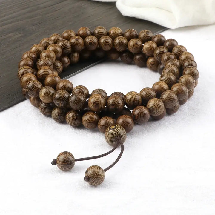 Bracelet en Perles de Bois Vintage (Option Collier) pour Homme et Femme - Bracelet-en-bois.com